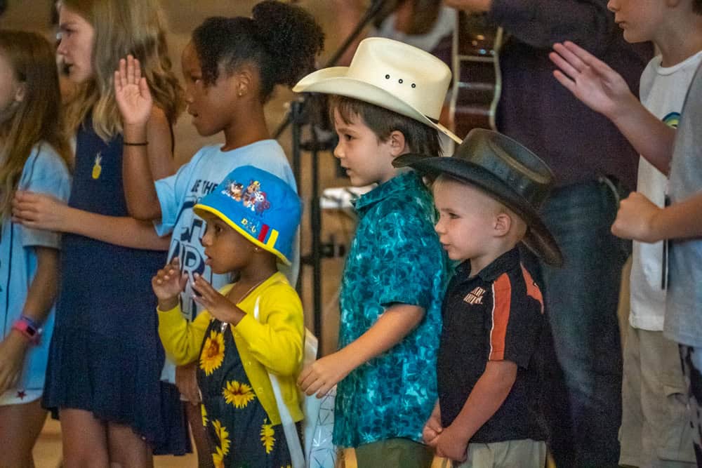 Elementary kids at South Holly